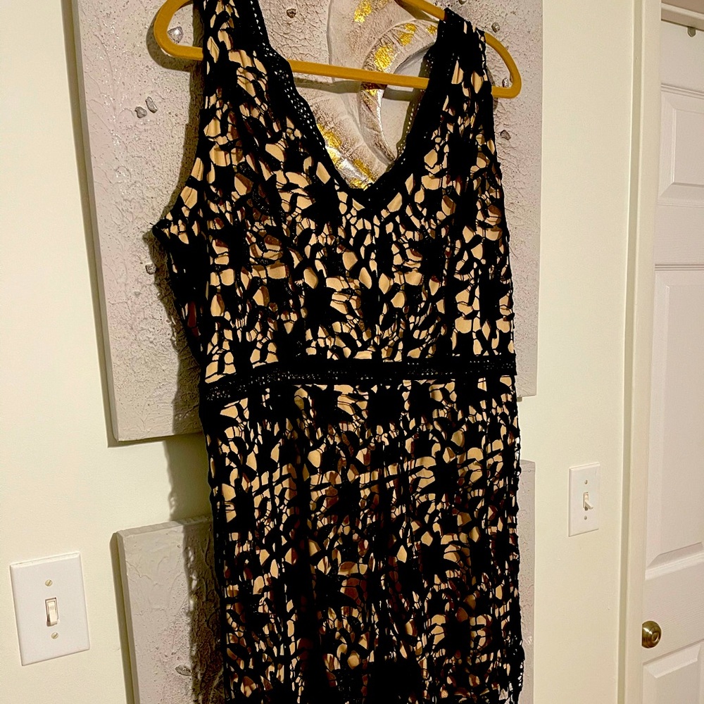Black lace shorts romper